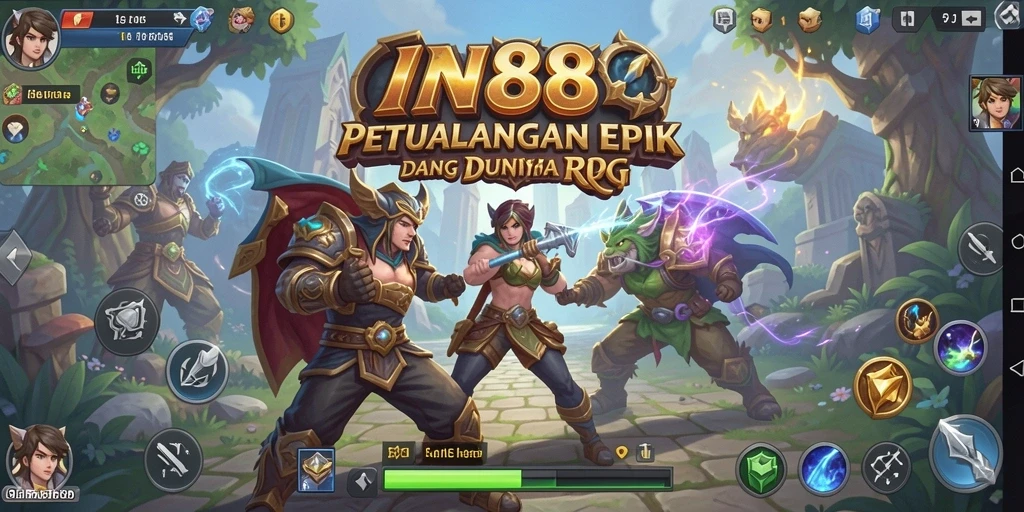 Tampilan gameplay RPG yang mendebarkan dan imersif dari IN88.