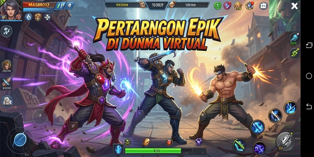 Tangkapan layar pertarungan seru di MASBRO12 dengan grafis menawan.