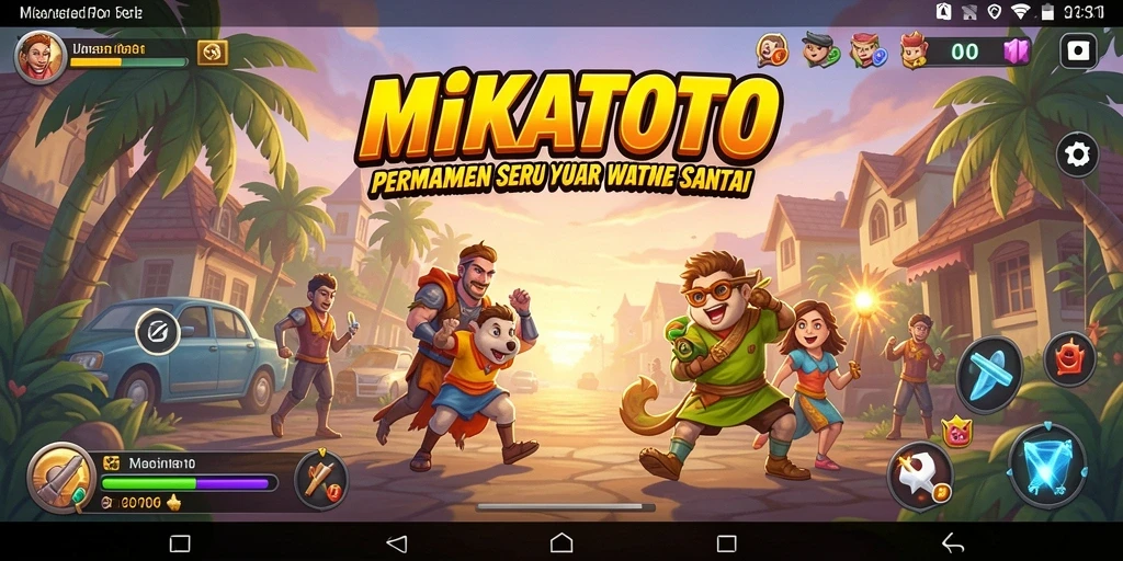 Tampilan gameplay MIKATOTO yang menyenangkan dan warna-warni.