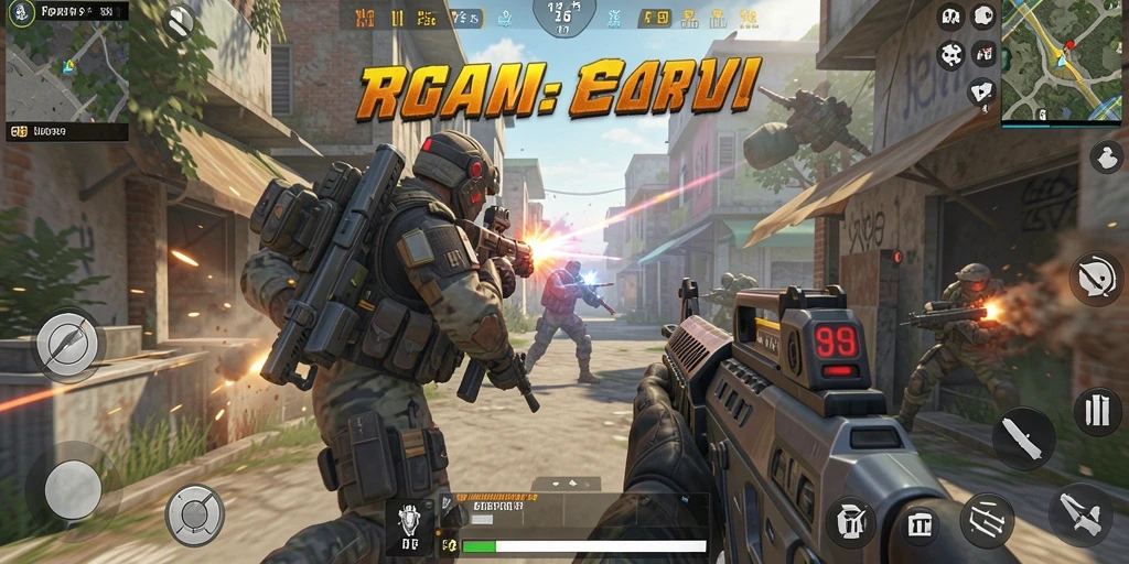 Tampilan gameplay RPGAME, penuh aksi dan strategi FPS.